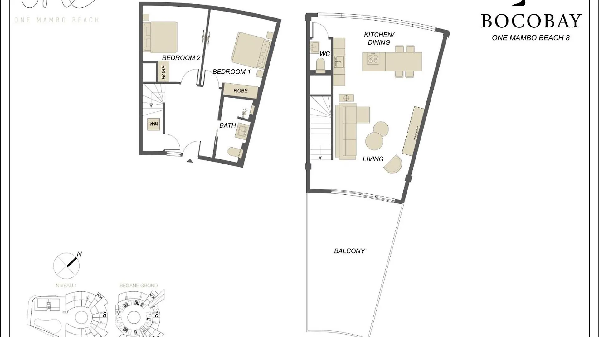 公寓 One Mambo Beach Residences By Bocobay Curacao 威廉斯塔德