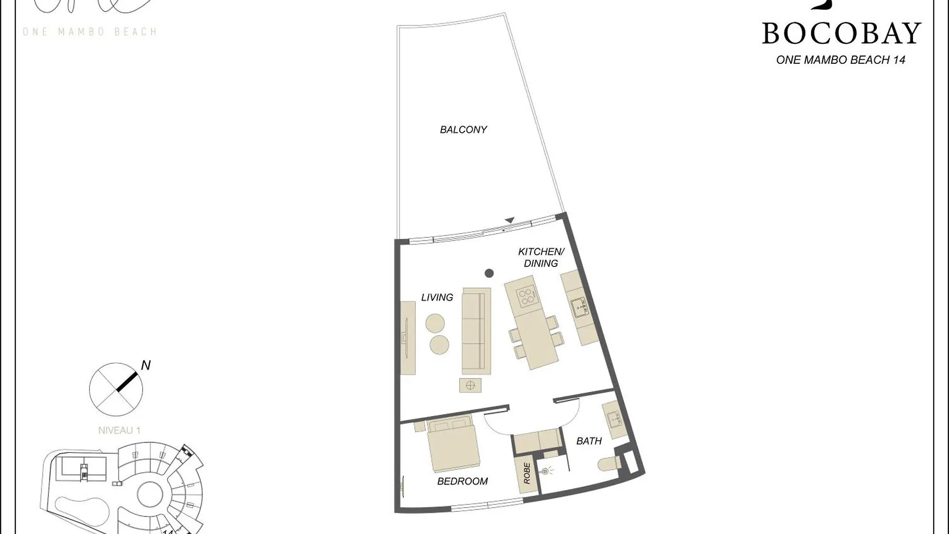 דירה וילמסטאד One Mambo Beach Residences By Bocobay Curacao קוראסאו